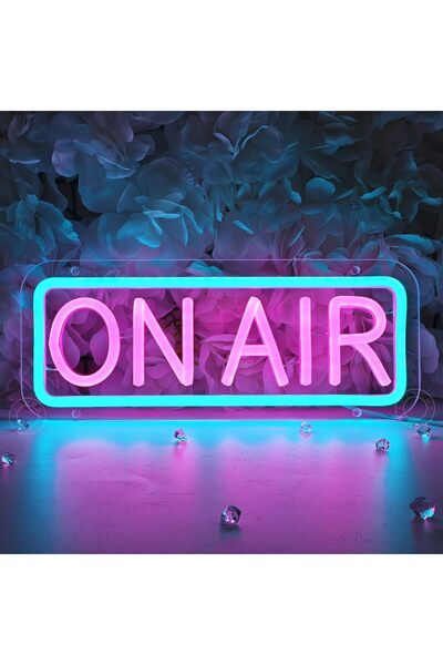 Slasa ON AIR LED Neon Sign 20x40 cm Multicolor Light 6mm Acrylic Base Recordi...