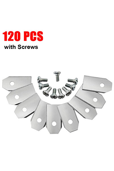 Choice5 APWIKOGER 120 قطعة من شفرات قطع العشب الفضية 18-150 قطعة من الفولاذ ا...