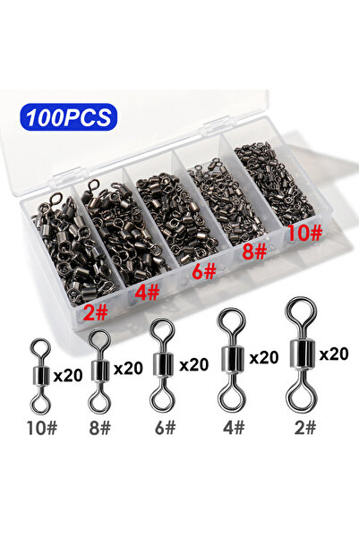 Choice10 2 4 6 8 10 100Pcs 100Pcs Stainless Steel Bearing Rolling Connector R...