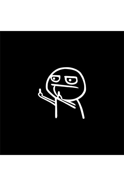 choice2 10.5X12CM White L Motorcycle Car Cartoon Funny Middle Finger Reflecti...