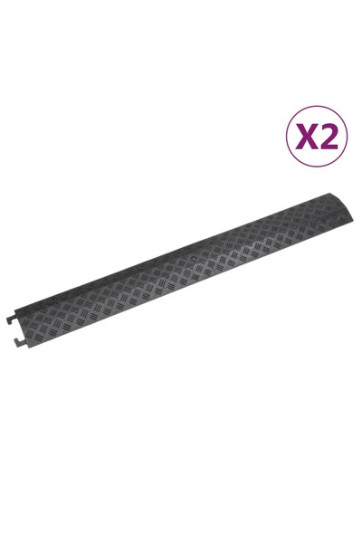 vidaxl Προστατευτικά Κανάλια Καλωδίων Μαύρα 2 τεμ. 98,5 εκ.