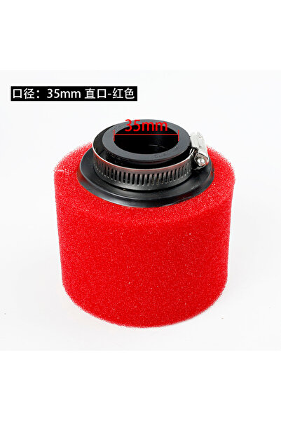 Choice11 Red 35 straight Black and Red Foam Air Filter 35mm 38mm 42mm 45mm 48...