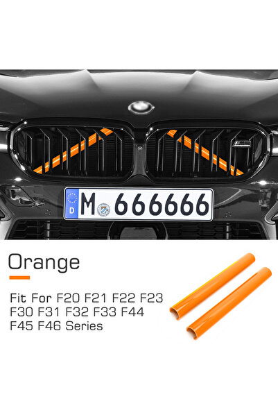 Choice 2Pcs Orange 2Pcs Sport Sticker Car Front Grille Nose Trim Air Inlet Ba...