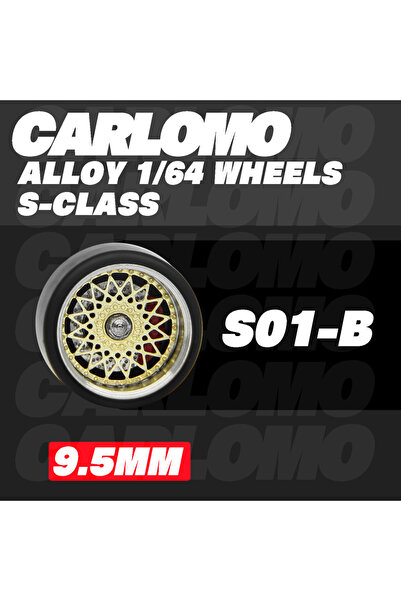 Choice26 S01-B Carlomo S-Class 1/64 Alloy Wheels Tires with Brake Disc Assemb...