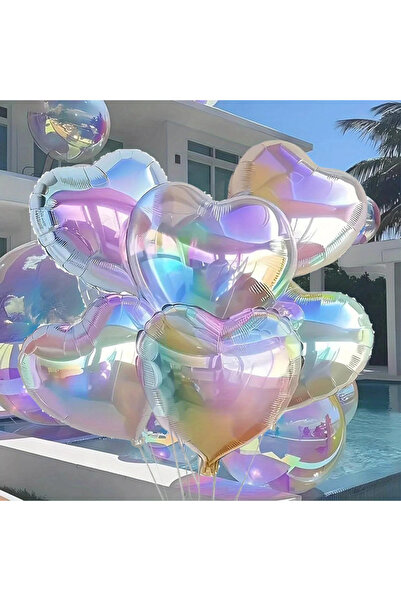 Choice Heart 18inch 8108shiny heart ‌18inch Silver Glitter Heart Balloons - 5...