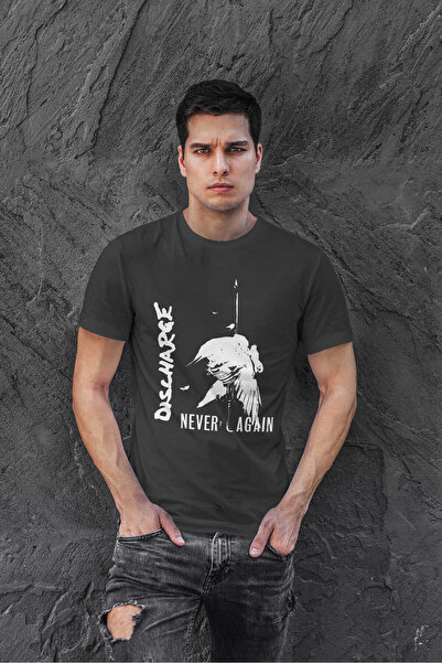 buzagi tasarım ürünleri Discharge Digital Printing Regular Fit Black Unisex T...