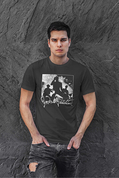 buzagi tasarım ürünleri Jane's Addiction Regular Fit Black Unisex T-Shirt