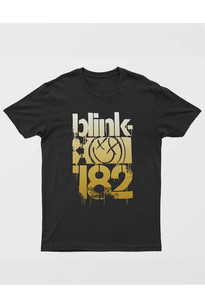 buzagi tasarım ürünleri Blink 182 Regular Fit Black Unisex T-Shirt