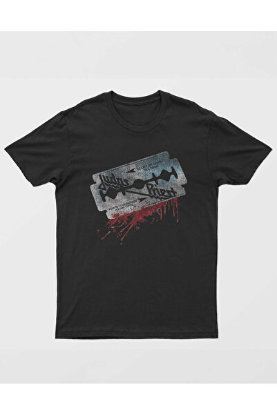 buzagi tasarım ürünleri Judas Priest Regular Fit Black Unisex T-Shirt
