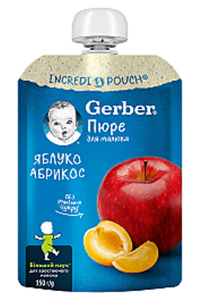 GERBER Piure de mere și caise, 150 g