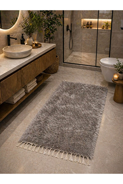 LaraLisa Χειροποίητο χαλάκι από βελούδινο χαλί από μπαμπού βισκόζη με μαλακό ...