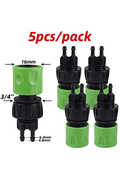 Choice1 1/4'' B-1I4inch-5pcs 5pcs 1/4'' Water Pipe Quick Connector 4/7mm Plas...