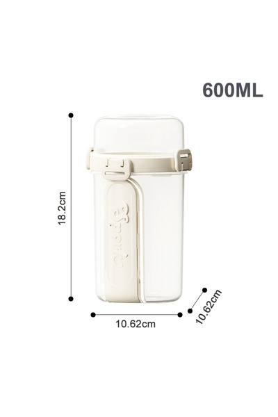 Choice1 A 600ML Salad Oatmeal Cup Breakfast Double Cup Portable Cereal Nut Yo...