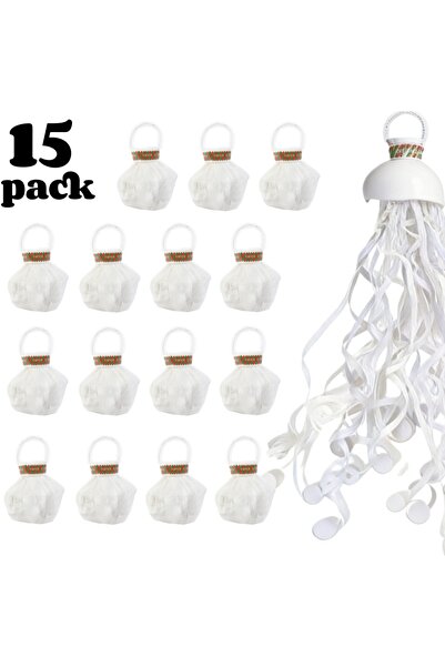 Choice11 15pcs White 2/15pcs Hand-Thrown Confetti Explosions Paper Popper Str...