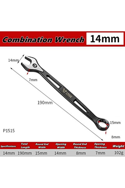 Choice10 14mm Dual-Use Plums Blossoms Open End Ratchets Wrenches 6mm-24mm Com...