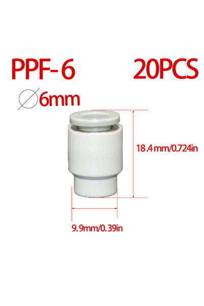 Choice9 PPF-6 20 قطعة موصل هوائي سريع التوصيل، سدادة بلاستيكية، سدادة أنابيب ...