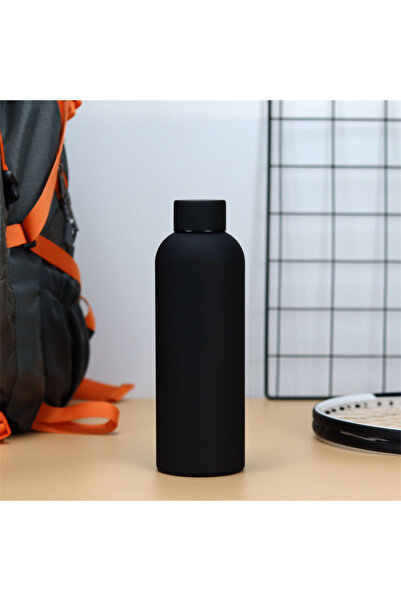 Choice10 750ml Black 750ml Insulated Bottle Solid Color Stainless Steel Jug w...