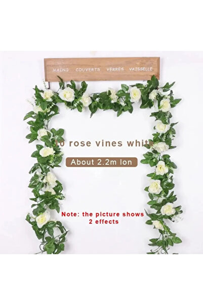 Choice 1pcs 2 2M 1Pcs 2.2M Artificial White Flower Fake Hanging Fake Vine Pla...