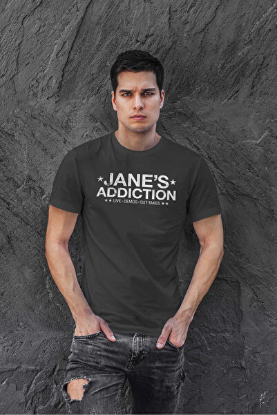 buzagi tasarım ürünleri Jane's Addiction Regular Fit Black Unisex T-Shirt