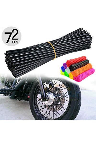 Choice10 Black 72pcs Bicycle Wheel Spoked Protector Wraps 24cm Wheel Rim Spok...