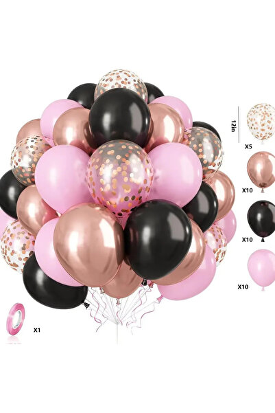 Choice6 As Picture 5 50PCS Macaron Pink & Purple Balloon Set - Metallic & Con...