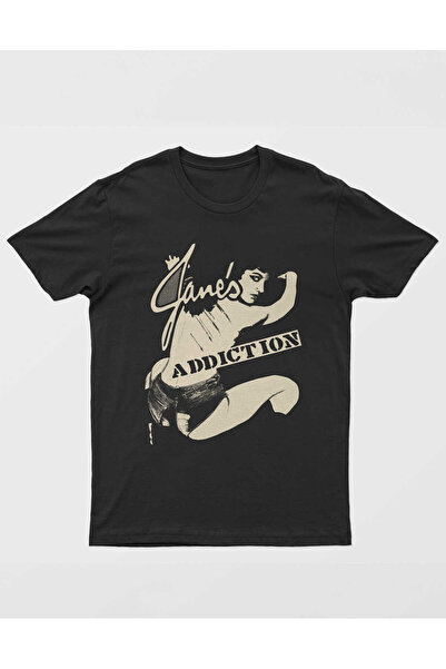 buzagi tasarım ürünleri Jane's Addiction Regular Fit Black Unisex T-Shirt