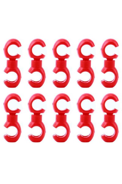 Choice3 Red 10pcs Rotatable MTB Brake Cable Clips Bicycle Shift Gear Cable Bu...