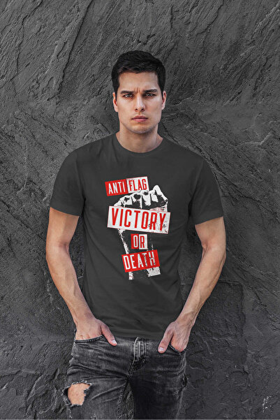 buzagi tasarım ürünleri Anti Flag Regular Fit Black Unisex T-Shirt