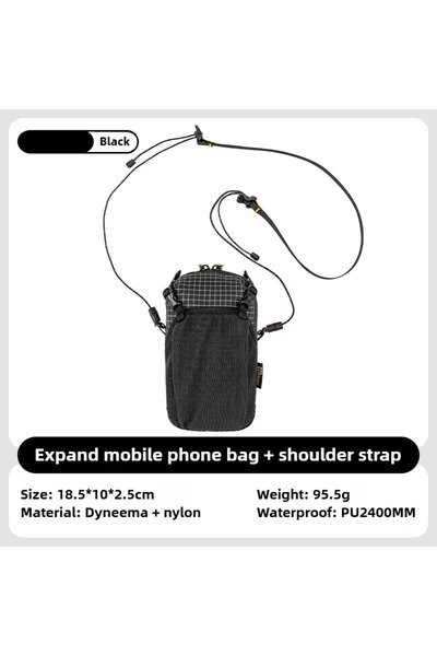 Choice4 Black with strap HIKEMAN Dyneema Water Bottle Holder Bag Phone Pocket...