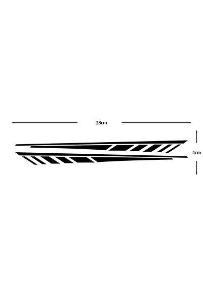 Choice4 Black (1 Pair) 1 Pair Motorcycle Front Fender Body Universal Stickers...