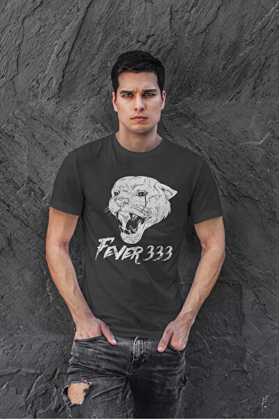 buzagi tasarım ürünleri Fever 333 Regular Fit Black Unisex T-Shirt