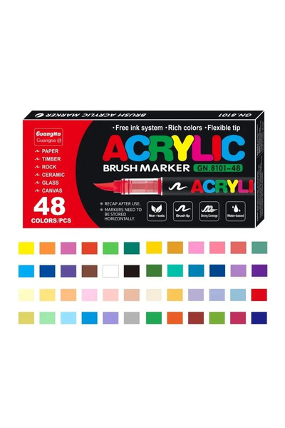 Choice5 48 Colors 12-120 Colors Acrylic Paint Pens Markers Brush Tip Paint Ma...