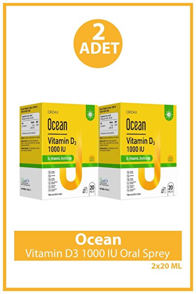 Ocean Vitamin D3 1000 IU Oral Sprey 20 ml 2 Adet