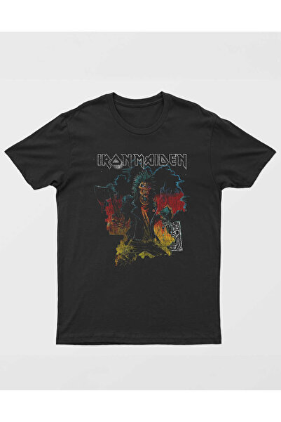 buzagi tasarım ürünleri تي شيرت Iron Maiden Regular Mold باللون الأسود للجنسين