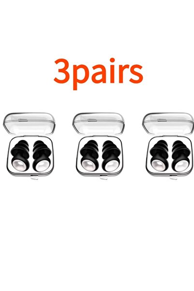 Choice8 سدادات أذن سوداء عازلة للصوت للنوم، 3 أزواج (1/2/3 أزواج)، سدادات أذن...