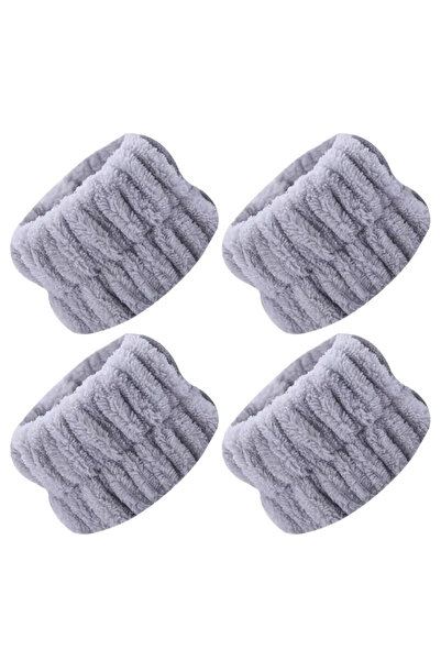 Choice19 gray 2 pairs 2-4pcs Wrist Washing Belt Soft Microfiber Towel Wristba...