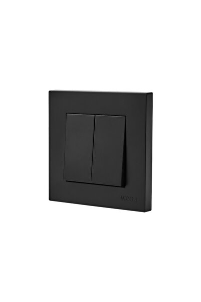 Choice3 EU 2 Gang 1 Way Switch Black Flame Retardant Wall Embedded Electrical...