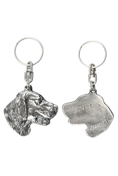 Art - Dog Pandantiv câine Setter englezesc, placat cu argint, decorațiune pen...
