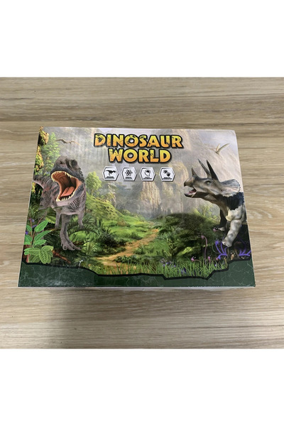 Arabest Dinosaur World Toy Figure Set,Activity Play Mat and Pull Back Cars fo...