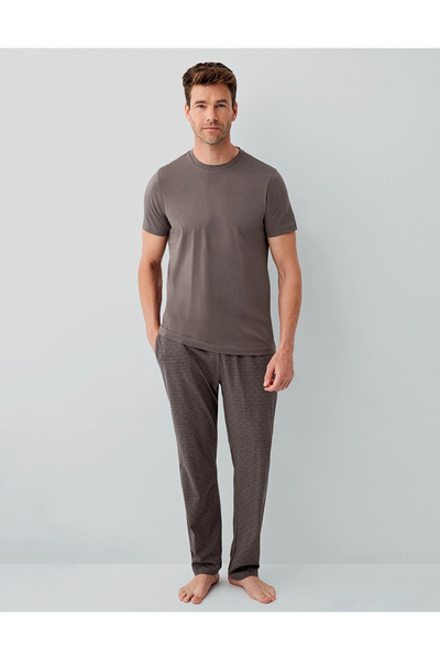 Arnetta Men's Brown Pajama Set