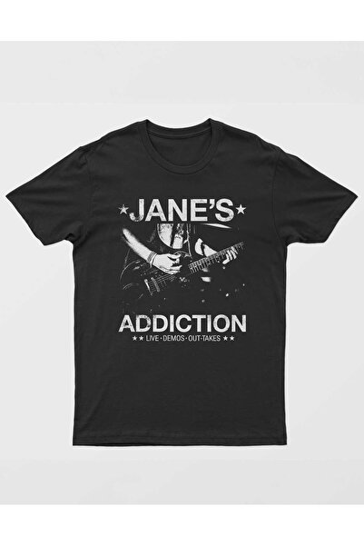 buzagi tasarım ürünleri Jane's Addiction Regular Fit Black Unisex T-Shirt
