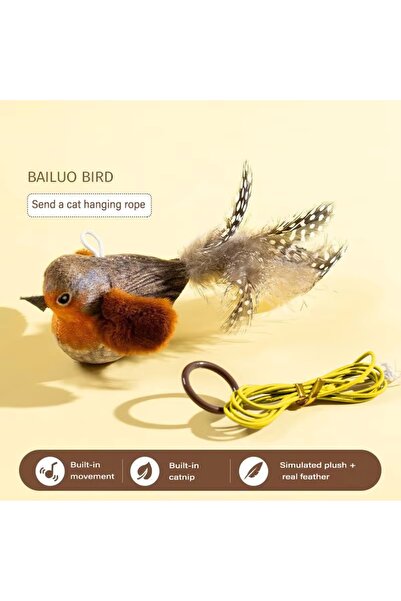 Choice1 Simulation Bird Interactive Cat Toy with Realistic Bird Sound - Plush...