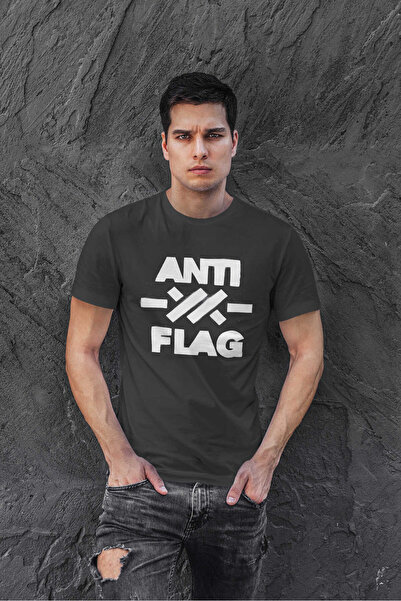 buzagi tasarım ürünleri Anti Flag Regular Fit Black Unisex T-Shirt