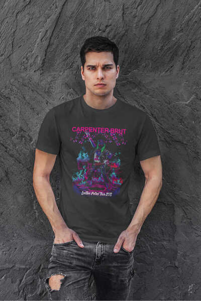 buzagi tasarım ürünleri Carpenter Brut Regular Fit Black Unisex T-Shirt