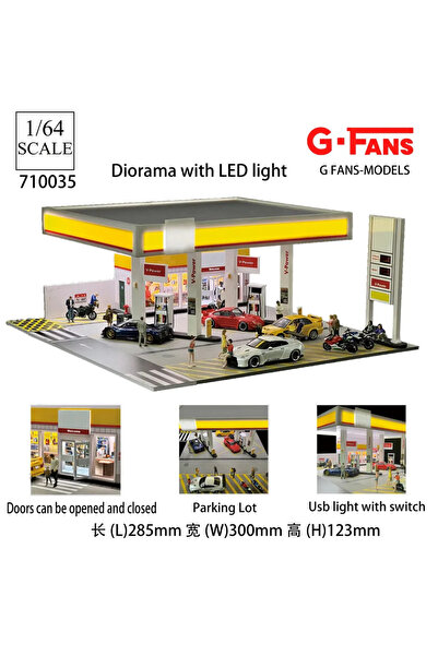 Choice9 710035 GFans 1/64 Scale Car Garage Miniatures Model Car Parking Lot D...