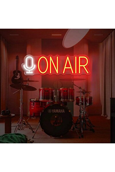 Slasa ON AIR LED Neon Sign 20x35 cm Multicolor Light 6mm Acrylic Base Recordi...
