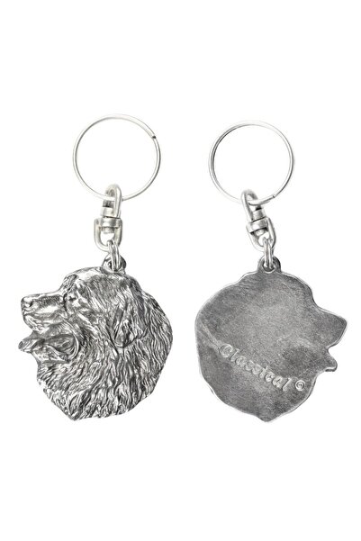 Art - Dog Bernese Mountain Dog - Silver-plated dog pendant, handbag decoratio...