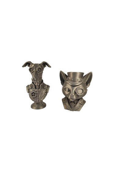 OEM Set Figurine SteamPunk II Dog and Cat