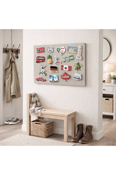 Decopin METAL MAGNET PANOSU - HATIRLATMA HATIRA PANOSU VİZON 35X50