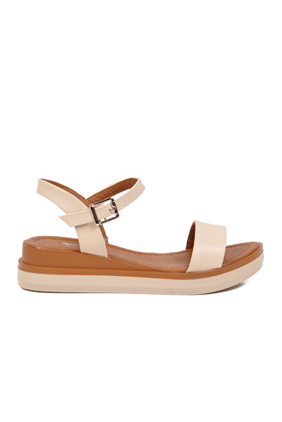 AYAKMOD Μπεζ Comfort Sole Ελαφριά Γυναικεία Σανδάλια 335333 Z